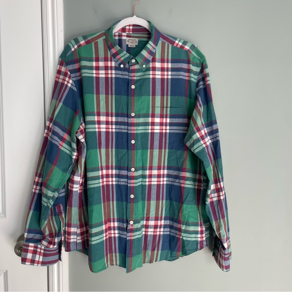 J. Crew "Summer Plaid" 100% Cotton Multicolor Button Down Shirt XL - Picture 3 of 17